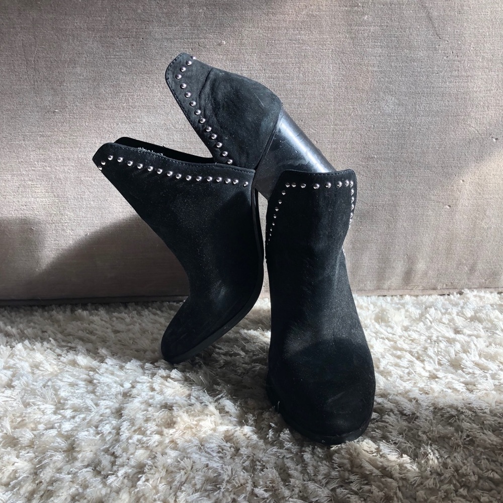 Black studded bootie